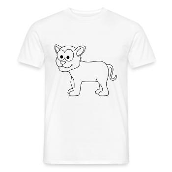 Panther Comic Tier - Männer T-Shirt - Weiß - Vorne - AI Model Male 178 dark (178cm)