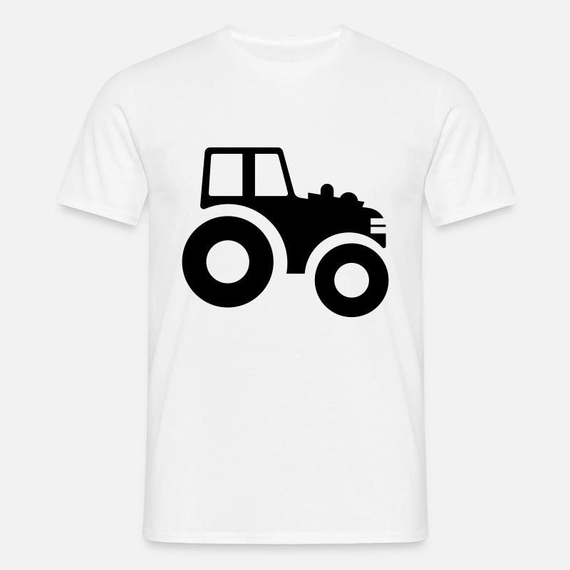 Traktor Symbol - Männer T-Shirt - Weiß