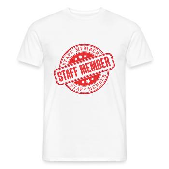 Timbre du personnel - T-shirt homme - blanc - Devant - AI Model Male 178 dark (178cm)