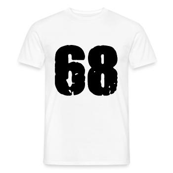 Maillot à 68 numéros - T-shirt homme - blanc - Devant - AI Model Male 178 dark (178cm)