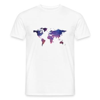 Welt bei Nacht - Männer T-Shirt - Weiß - Vorne - AI Model Male 178 dark (178cm)