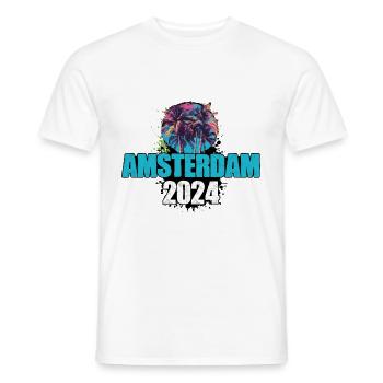Amsterdam 2024 - Men's T-Shirt - white - Front - AI Model Male 178 dark (178cm)