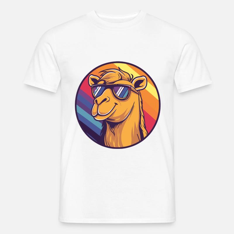 Kamel Comic Cool Sommer - Männer T-Shirt - Weiß