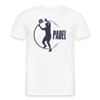 Logo de l’équipe de padel Joueur de padel Tennis Padel - T-shirt homme - blanc - Devant - AI Model Male 178 dark (178cm)