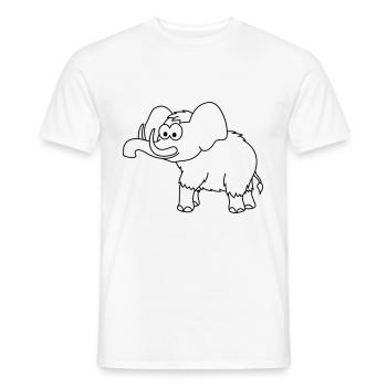 Mammoth Comic Animal - T-shirt homme - blanc - Devant - AI Model Male 178 dark (178cm)