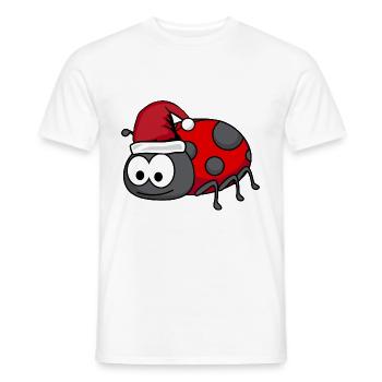 Marienkäfer Comic Weihnachten - Männer T-Shirt - Weiß - Vorne - AI Model Male 178 dark (178cm)