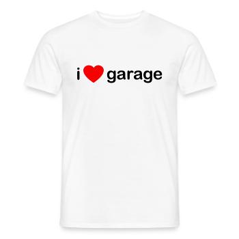 I Love Garage DJ - Men's T-Shirt - white - Front - AI Model Male 178 dark (178cm)