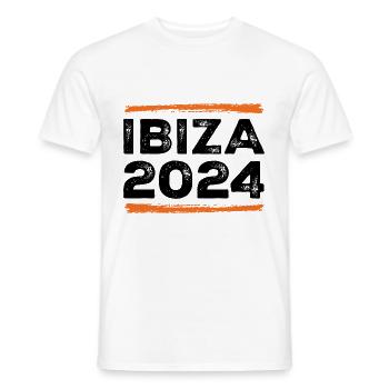 Devis Ibiza 2024 - T-shirt homme - blanc - Devant - AI Model Male 178 dark (178cm)