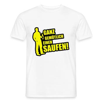 Leisurely boozing at the end of the day - Men's T-Shirt - white - Front - AI Model Male 178 dark (178cm)