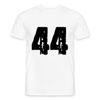 44 Zahl Trikot - Männer T-Shirt - Weiß - Vorne - AI Model Male 178 dark (178cm)