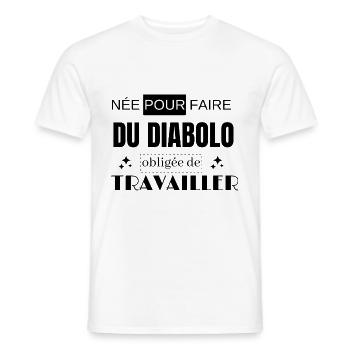 Cadeau humour diabolo cirque passion drôle - T-shirt homme - blanc - Devant - AI Model Male 178 dark (178cm)