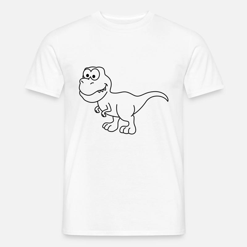 Dinosaurier T-Rex Comic - Männer T-Shirt - Weiß