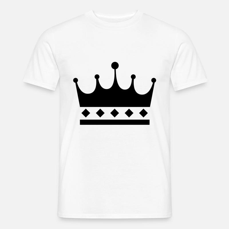 Krone Symbol - Männer T-Shirt - Weiß