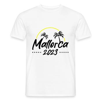 Mallorca 2023 - Men's T-Shirt - white - Front - AI Model Male 178 dark (178cm)
