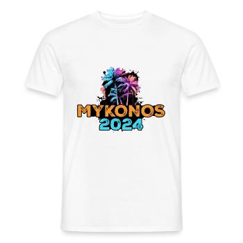 Mykonos 2024 Tour - Men's T-Shirt - white - Front - AI Model Male 178 dark (178cm)