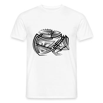 Tatouage tribal de hérisson - T-shirt homme - blanc - Devant - AI Model Male 178 dark (178cm)