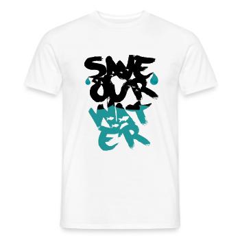 Sauvez notre eau - Eau - T-shirt homme - blanc - Devant - AI Model Male 178 dark (178cm)