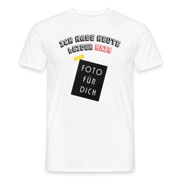Ich habe heute leider kein Foto für dich - Männer T-Shirt - Weiß - Vorne - AI Model Male 178 dark (178cm)