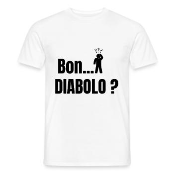 Cadeau humour diabolo cirque passion drôle - T-shirt homme - blanc - Devant - AI Model Male 178 dark (178cm)