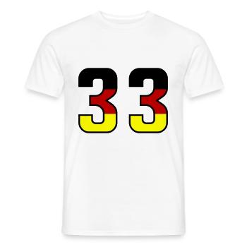 33 Zahl symbol Germany - Männer T-Shirt - Weiß - Vorne - AI Model Male 178 dark (178cm)