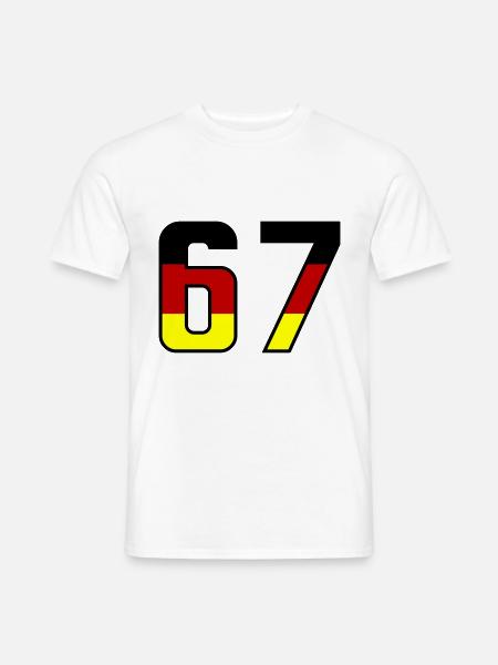 67 Symbole numérique Allemagne - T-shirt homme - blanc