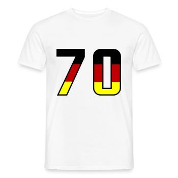 70 Zahl Symbol Germany - Männer T-Shirt - Weiß - Vorne - AI Model Male 178 dark (178cm)