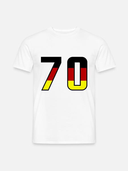 70 Zahl Symbol Germany - Männer T-Shirt - Weiß
