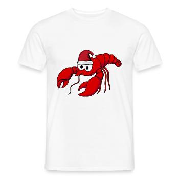 Lobster Comic Christmas - T-shirt homme - blanc - Devant - AI Model Male 178 dark (178cm)