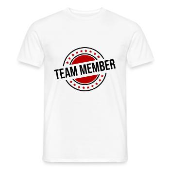 Membres de l’équipe - T-shirt homme - blanc - Devant - AI Model Male 178 dark (178cm)