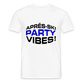Ambiance de fête après-ski - T-shirt homme - blanc - Devant - AI Model Male 178 dark (178cm)
