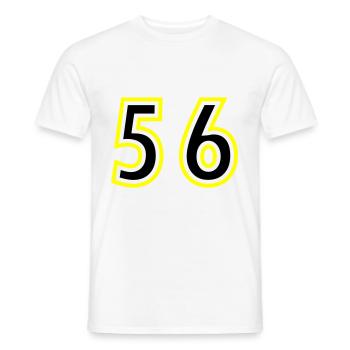 56 Number College - Men's T-Shirt - white - Front - AI Model Male 178 dark (178cm)