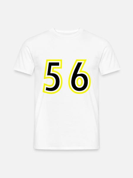 56 Number College - Men's T-Shirt - white