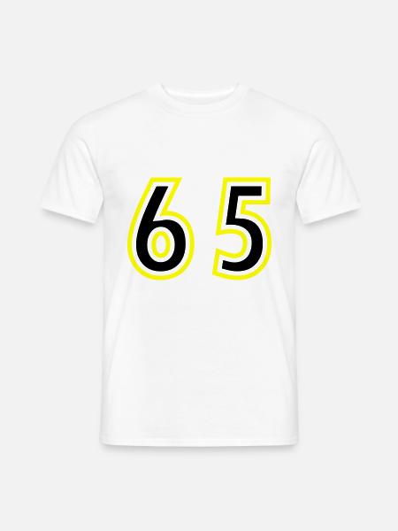 65 Number College - Men's T-Shirt - white