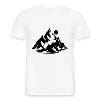 Berge Symbol Mountains - Men's T-Shirt - white - Front - AI Model Male 178 dark (178cm)