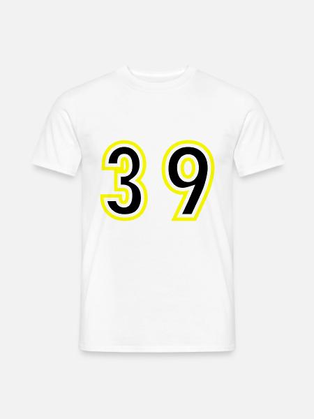 39 Number College - Men's T-Shirt - white