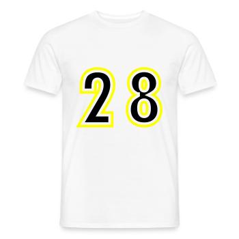 29 Number College - Men's T-Shirt - white - Front - AI Model Male 178 dark (178cm)