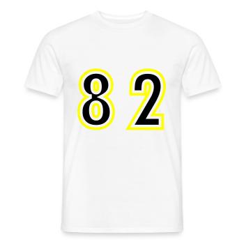 82 Nombre Collège - T-shirt homme - blanc - Devant - AI Model Male 178 dark (178cm)