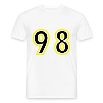 98 Nombre Collège - T-shirt homme - blanc - Devant - AI Model Male 178 dark (178cm)