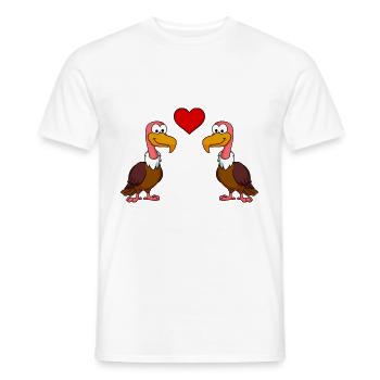 Vulture Comic Couple amour - T-shirt homme - blanc - Devant - AI Model Male 178 dark (178cm)