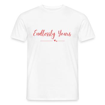 Endlessly Yours - Men's T-Shirt - white - Front - AI Model Male 178 dark (178cm)