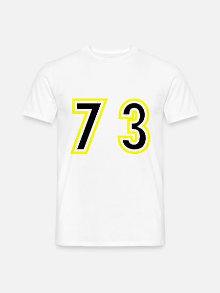73 Number College - Men's T-Shirt - white