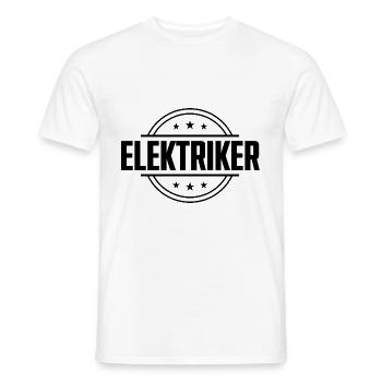 Elektriker Beruf - Männer T-Shirt - Weiß - Vorne - AI Model Male 178 dark (178cm)