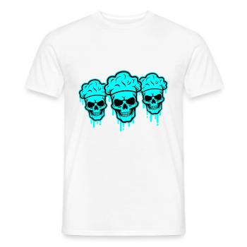 Chef Squelette - T-shirt homme - blanc - Devant - AI Model Male 178 dark (178cm)
