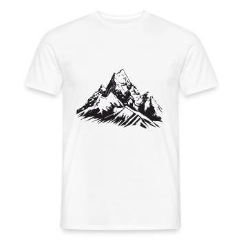 Mountains, Alps, Nature - Men's T-Shirt - white - Front - AI Model Male 178 dark (178cm)