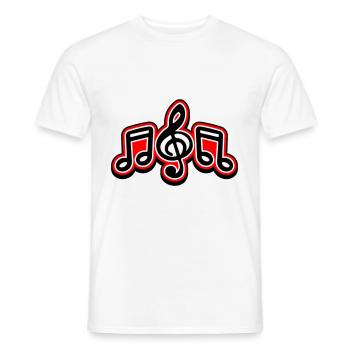 Music Symbol Clef - Men's T-Shirt - white - Front - AI Model Male 178 dark (178cm)