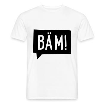 bäm - Männer T-Shirt - Weiß - Vorne - AI Model Male 178 dark (178cm)