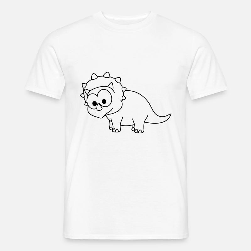 Dinosaurier triceratops Comic - Männer T-Shirt - Weiß