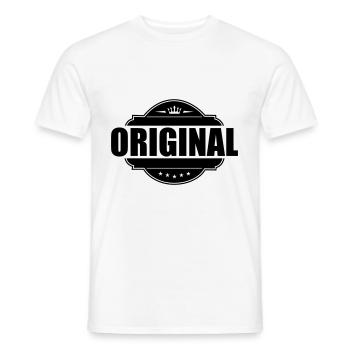 Emblème original - T-shirt homme - blanc - Devant - AI Model Male 178 dark (178cm)