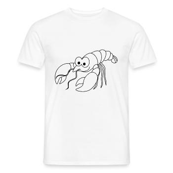 Homard Comic Animal - T-shirt homme - blanc - Devant - AI Model Male 178 dark (178cm)