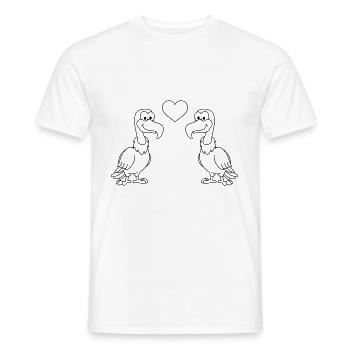 Vulture Comic Couple amour - T-shirt homme - blanc - Devant - AI Model Male 178 dark (178cm)